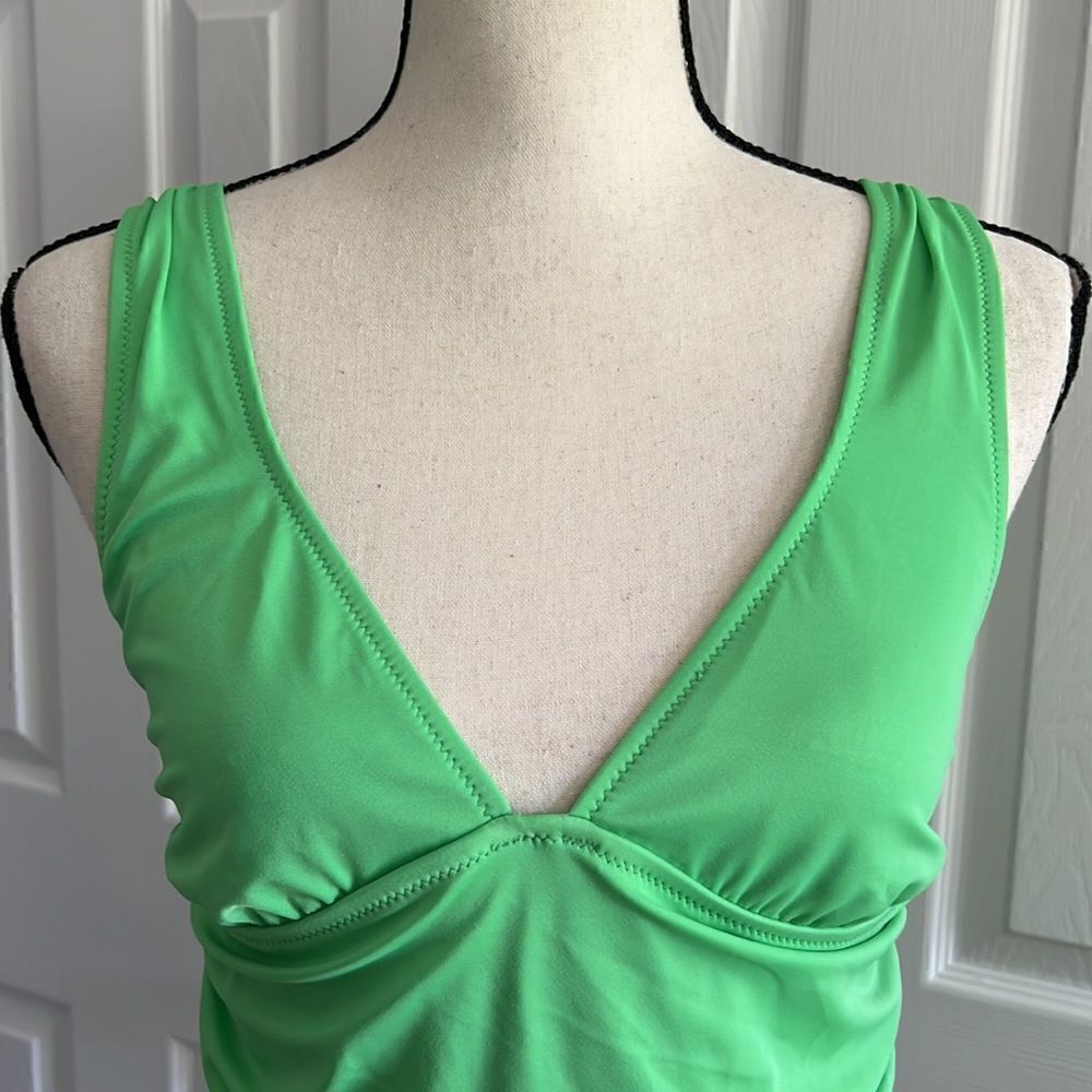 J. Crew Ruched Tankini Swim Top Size M - Picture 6 of 8
